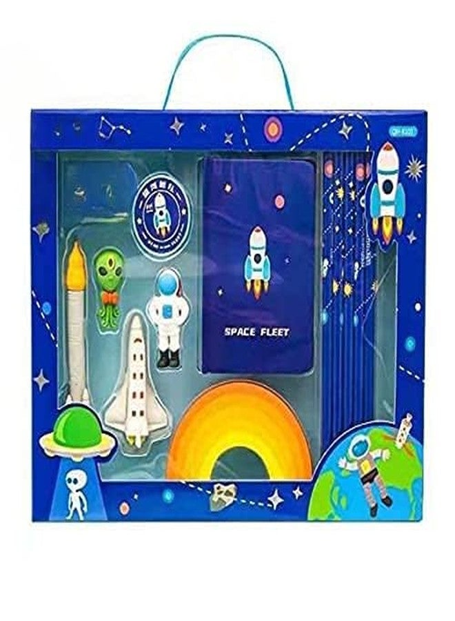 MVM Enterprise Space Theme Stationary Set for Kids Pencils,Erasers,Sharpeners & Diary for Kids,Stationary Kit,Stationery Gift for Kids,Birthday Return Gifts for Kids,Space Theme Return Gifts - Image 2